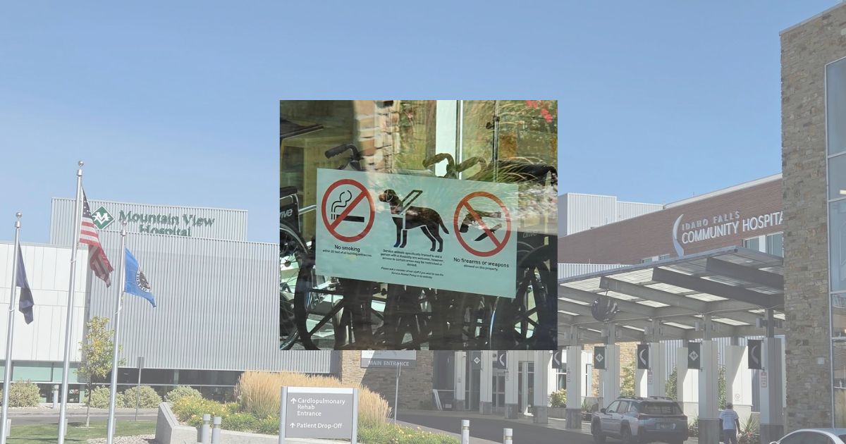 Mountain View/Idaho Falls Community Hospitals Post “No Guns” Sign